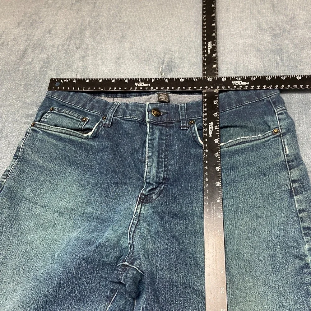 Kenneth Cole Straight Jeans Men 32x30 Blue Denim Distressed Mid Rise Medium Wash